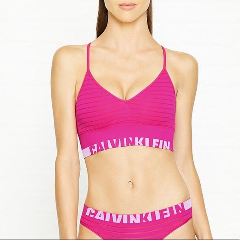 CK Seamless Logo Longline Unlined Bralette